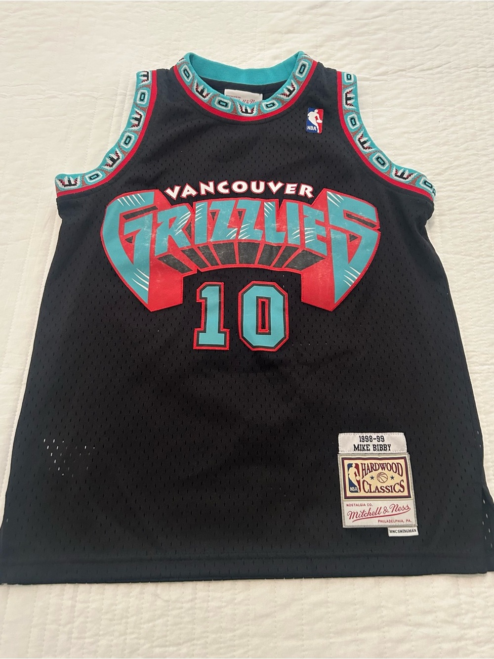 Mike Bibby Vancouver Grizzlies 1998-99 HWC Authentic RELOAD Swingman Jersey Kids